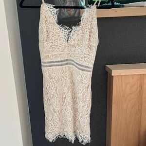 Superdown White Lace Dress